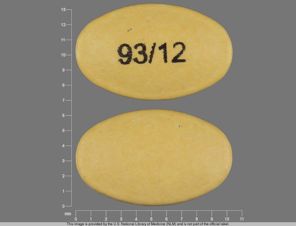 OVAL YELLOW 12 ; 93 12 Images Pantoprazole Sodium pantoprazole